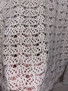 Crochet Knit Pullover Top