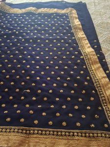 Beautiful chiffon saree with sequins..