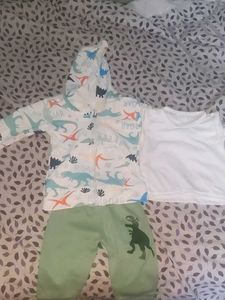 Dinosaur Print Baby Outfit Set