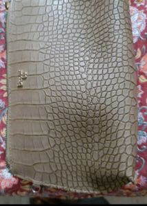 Chic Croc-Embossed Clutch