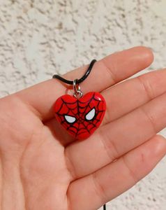 Spiderman Heart Necklace