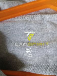 Grey Cropped "BE ATHLETIC" Sweatshirt