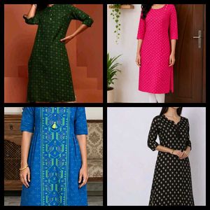 💙,💚💞🩶Set of 4 Kurtis