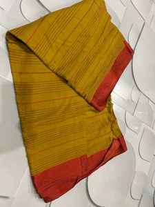 Vibrant Yellow &amp; Red Saree