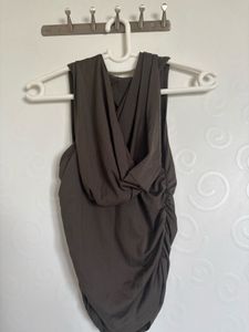 Stylish Cut-Out Halter Neck Top