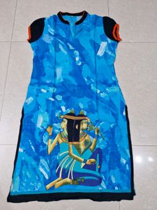 Blue Tie-Dye Kurta