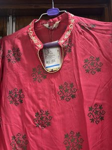Vibrant Pink Kurta with antique Motif