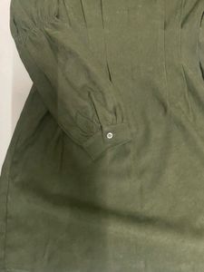 Olive Green Long Sleeve Dress