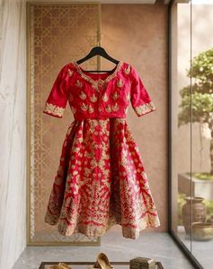 Stunning Pink Embroidered Lehenga Choli Set