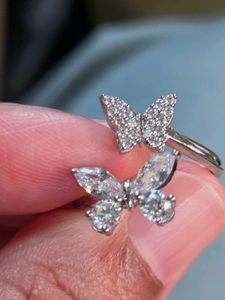 Dainty Twin Butterfly Ring SS925