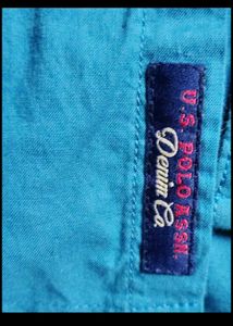 Men's Blue Band Collar Shirt 👔