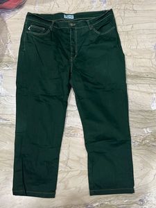 Dark Green Wide Leg Pants