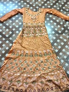 Elegant Orange Embroidered Lehenga Choli