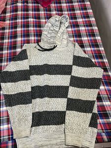 Striped Grey Hoodie