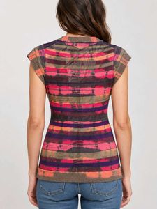 Boho Striped Cap Sleeve Top