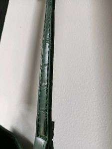 Stylish Green Crocodile Print Handbag