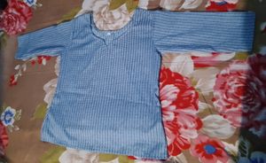 Blue Patterned Top Women's ❇️🍥✨