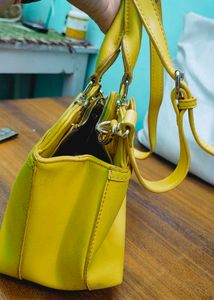 Bright Yellow Designer Handbag