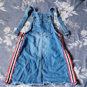 Cute Denim Pinafore Dress