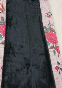 Fuzzy Black shining fur stole