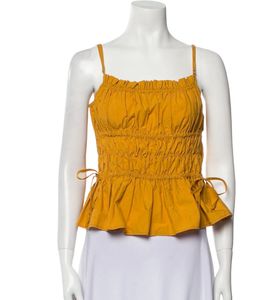 H&M Chic Yellow Smocked Camisole Top