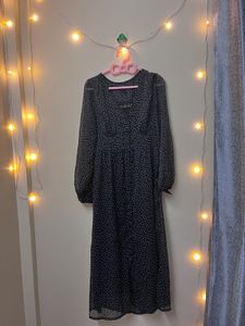 Chic Polka Dot Midi Dress