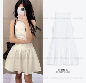 Chic White Button-Up Mini Dress