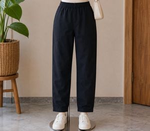 comfortable black straight fit trousers