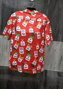 UNISEX Bright Red Funky prints Shirt