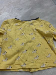 Cute Yellow Dog Print Pajama Set