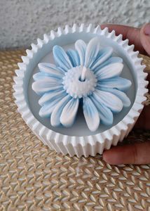 Blue Flower Jar Candle😍