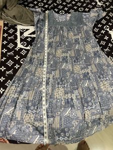 Patterned Blue Dress