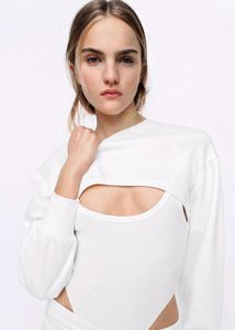 Zara cropped sweatshirt