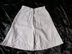 Korean White Denim Skirt Size Small