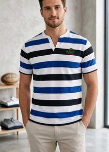 Classic Rugby Sports Striped Jersey