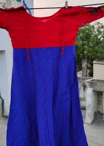 Embroidered Blue Maxi Dress