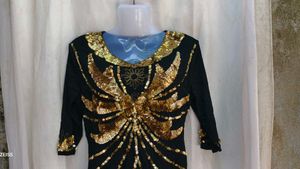 181212. Sequin Embellished Party Top