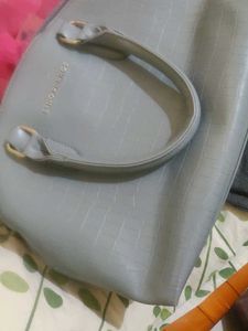 Lino Perros Grey Croc-Embossed Handbag