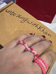Cute Beaded Rings Set