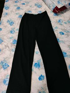 Classic Black Wide-Leg Pants (size- 29-30)