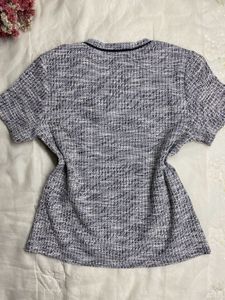 Chic Grey Textured Top cheongsam style