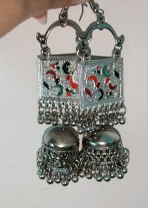 Oxidized Silver Earrings