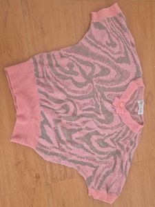 Pink Zebra Print Knit Top