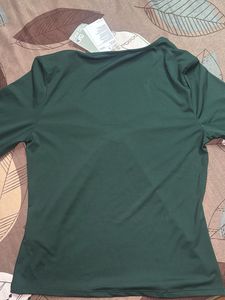 Elegant Green V-Neck Top