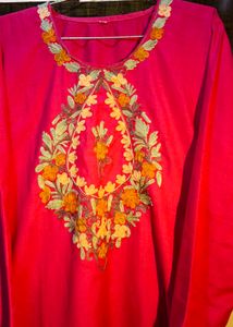 Kashmiri Pink Embroidered Kurta