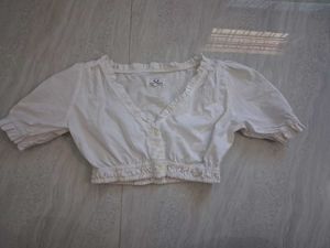 White Puff Sleeve Ruffled Cropped Top