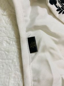 Embroidered White Kurta Top