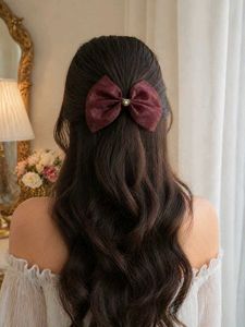 Set of 5 Glitter Bow Hair Clips