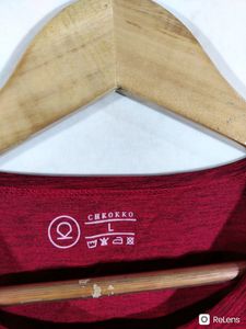 Maroon Plain Active Sleeveless T-shirt (Men)