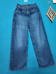 Blue Wide Leg Jeans